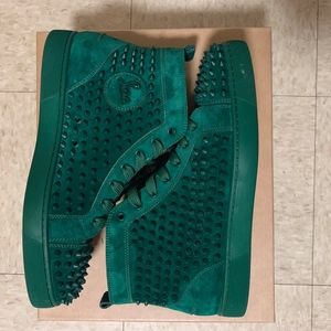 Men's Christian Louboutin Spikes High-Top Sneaker